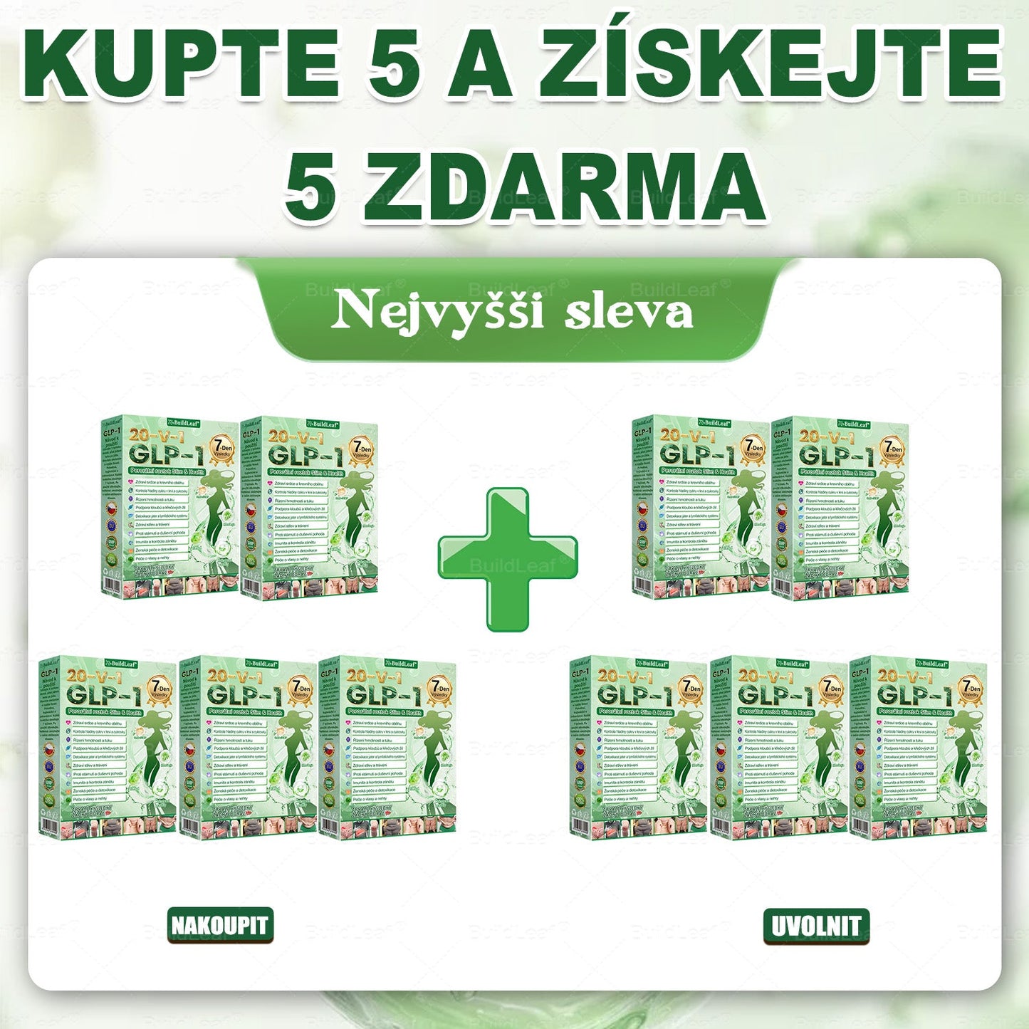 🏆Oficiální obchod | BuildLeaf® GLP-1 20-v-1 Slim & Zdraví orální roztok 💧 (1× denně, výsledky za 7 dní). Obsahuje 100 mld. CFU probiotik ✅ Podporuje hubnutí, zdraví srdce, trávení i energii.