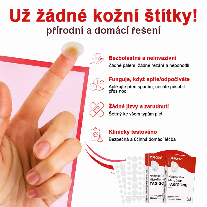 KUBOZN® Náplasti na odstranění kožních výrůstků s nano-mikrojehličkami 🔸🔸
